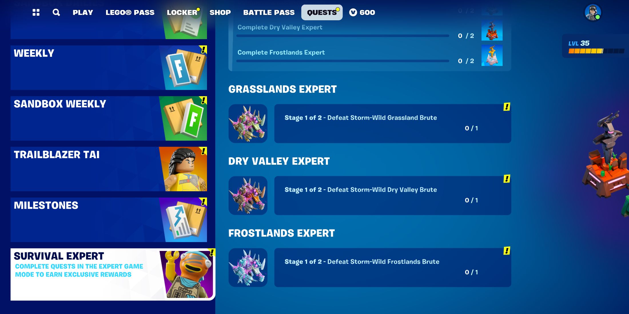 All Trophies in LEGO Fortnite's Expert Mode (& How to Get Them)