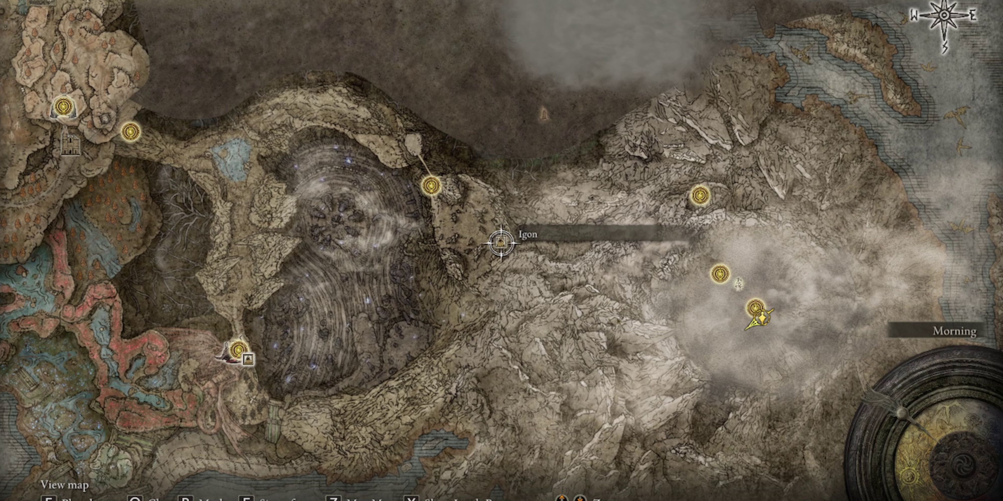 igon's second location shown on the map in elden ring shadow of the erdtree dlc
