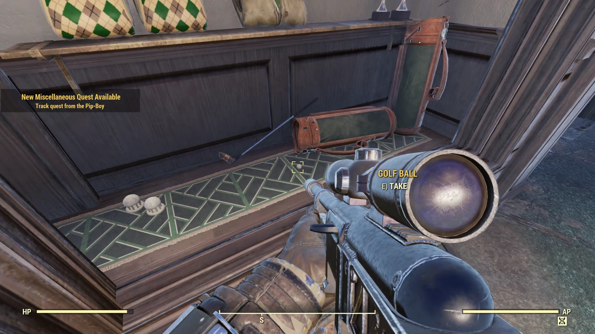 A golf ball in Fallout 76