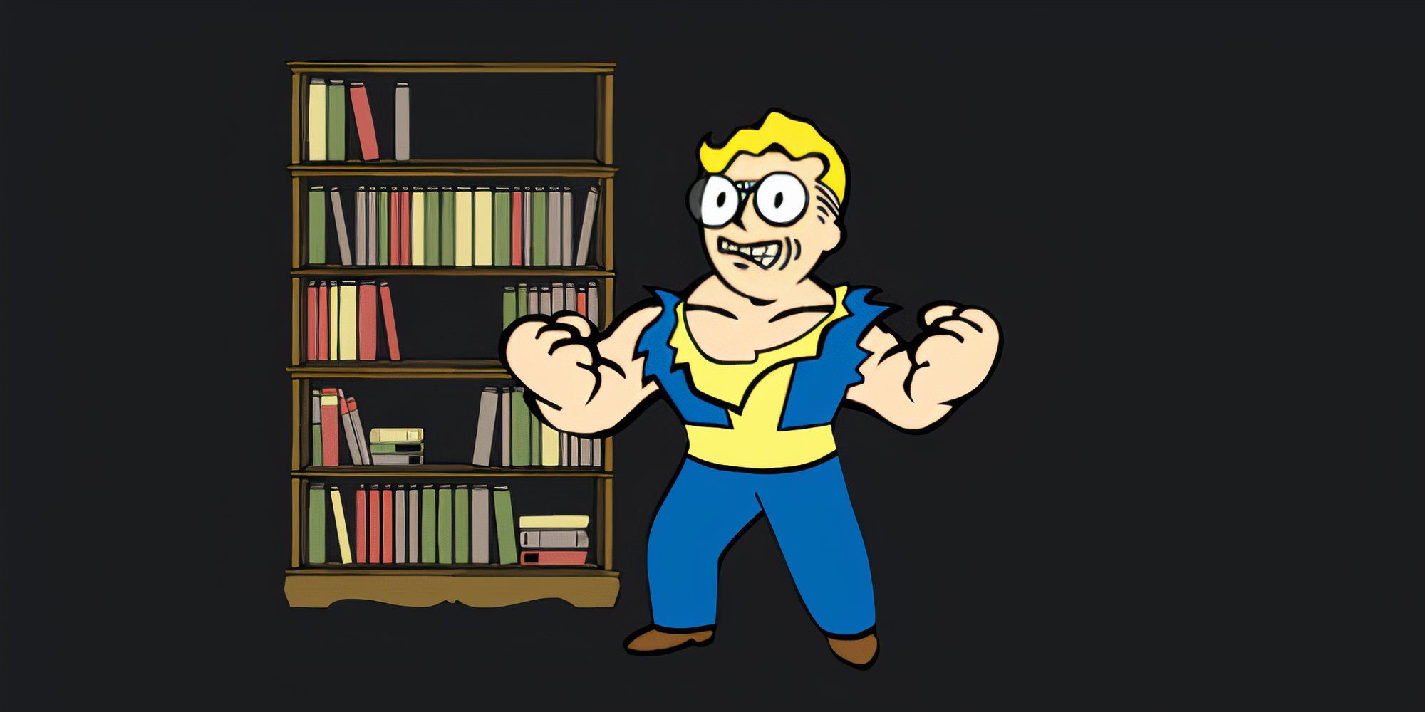 Vault Boy bulks up and rips through his jumpsuit