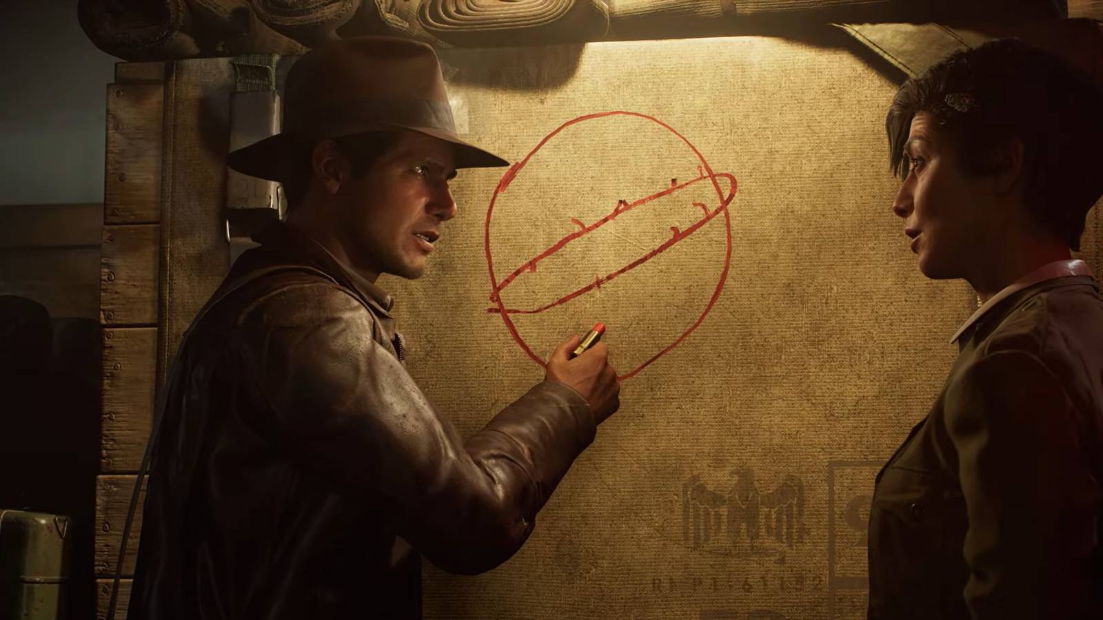 Indiana Jones and the Great Circle shows quirky situational humor - Indy and Gina discuss the Great Circle