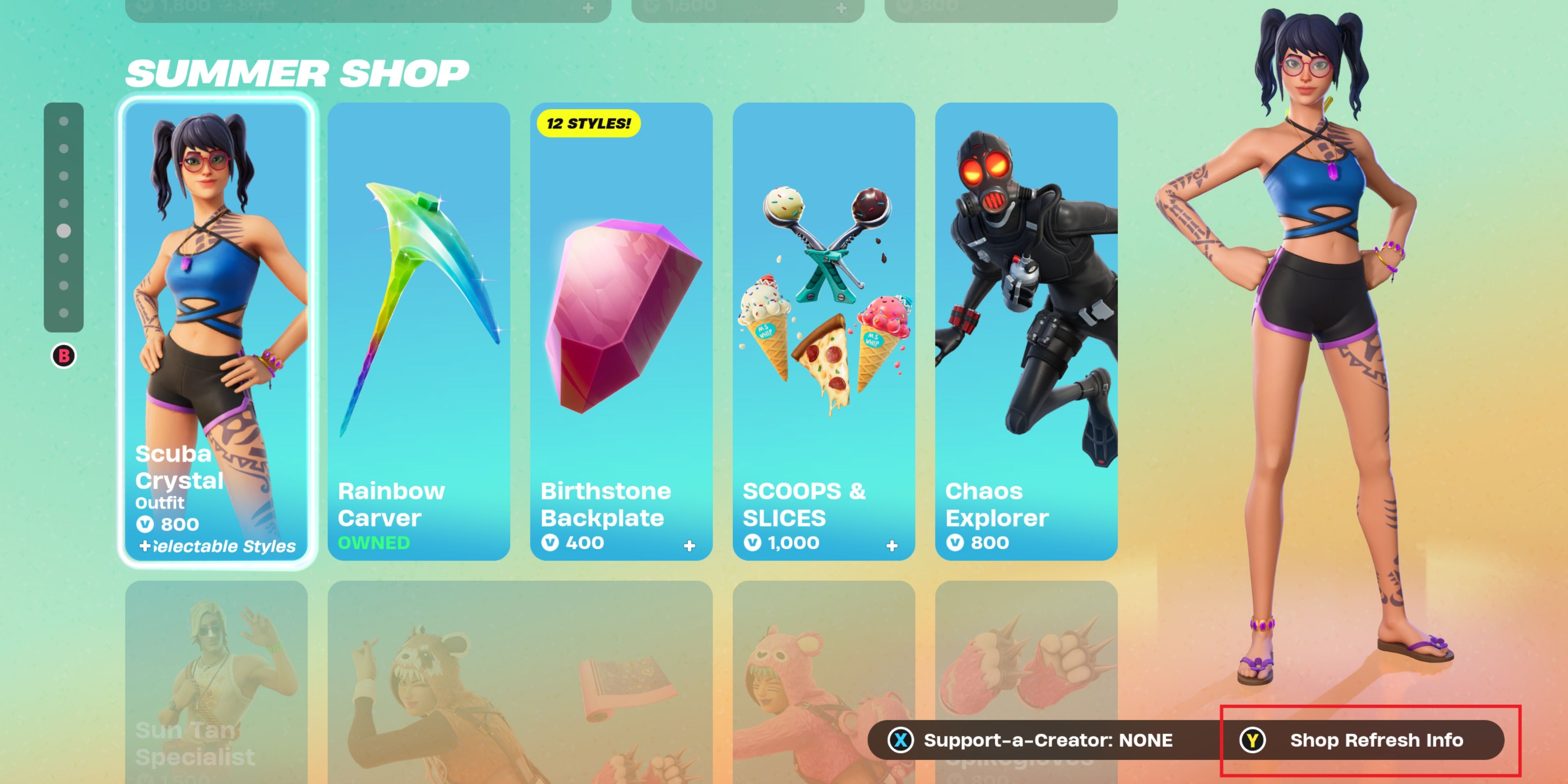 what time does fn item shop change uk