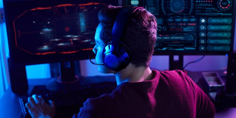 JBL Wireless Headphones at a Windows PC