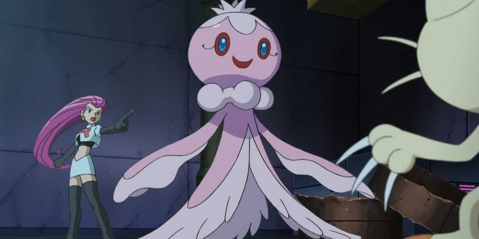 Jessie sends out her Frillish to battle.