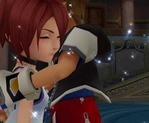 Kairi turns Sora back into a human in Kingdom Hearts