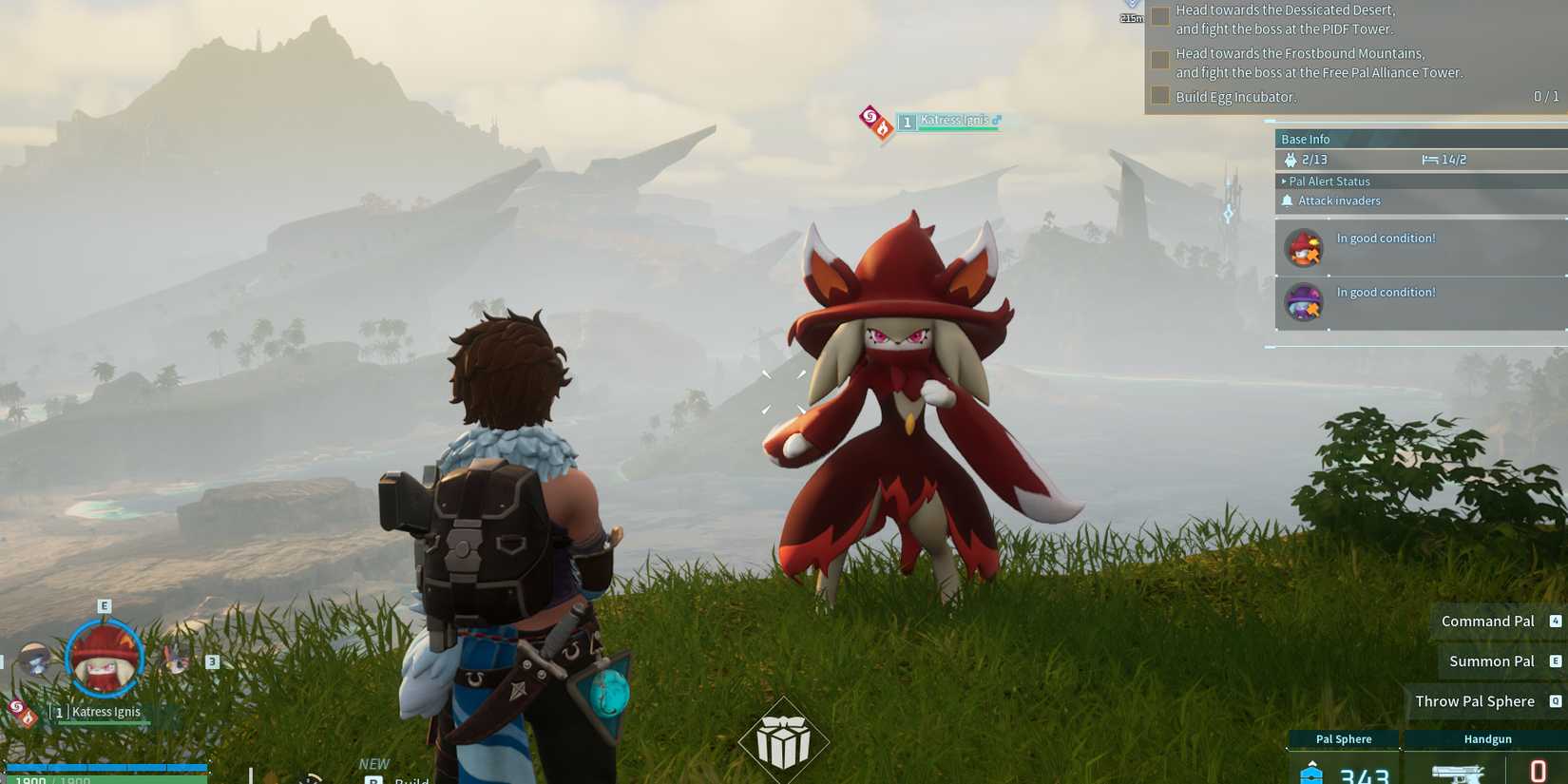 Katress Ignis in Palworld base