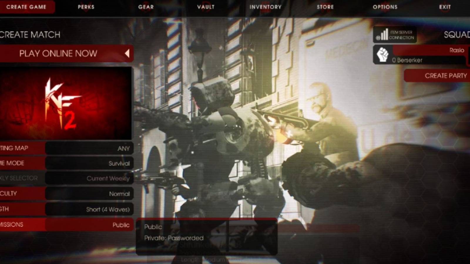 Killing Floor 2 create game