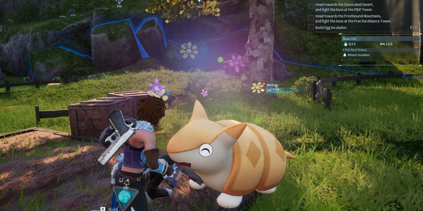 Kikit in Palworld base