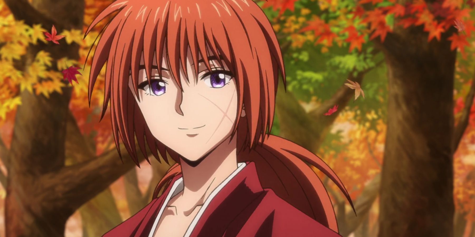 Kenshin Himura (Rurouni Kenshin) anime Kenshin Himura smiling
