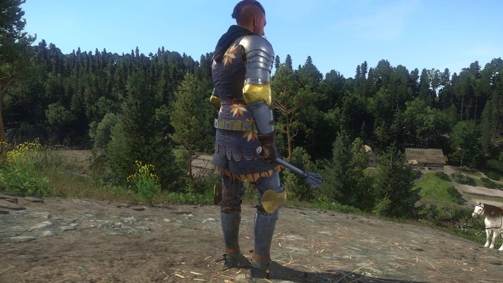 Kingdom Come  Deliverance Best Blunt Weapons, Henry in armor holding a mace