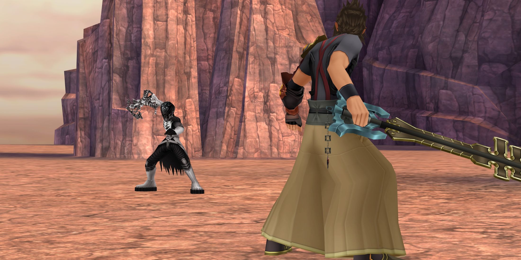 Terra faces Vanitas Remnant in Kingdom Hearts Birth by Sleep