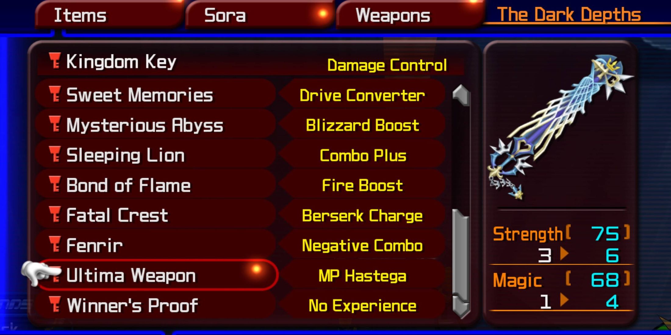 The Ultima Weapon in Kingdom Hearts 2