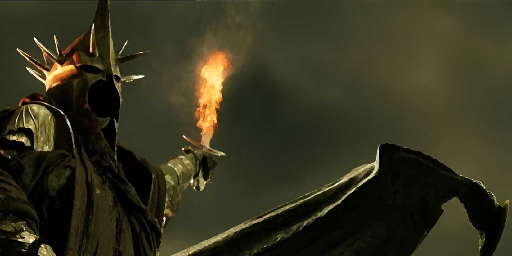 LOTR witch-king with flaming sword