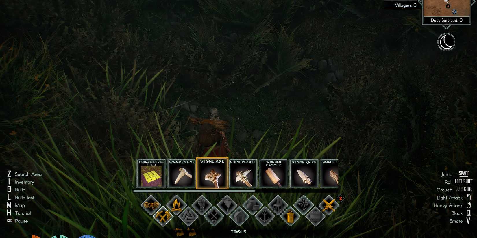 Building menu in ASKA