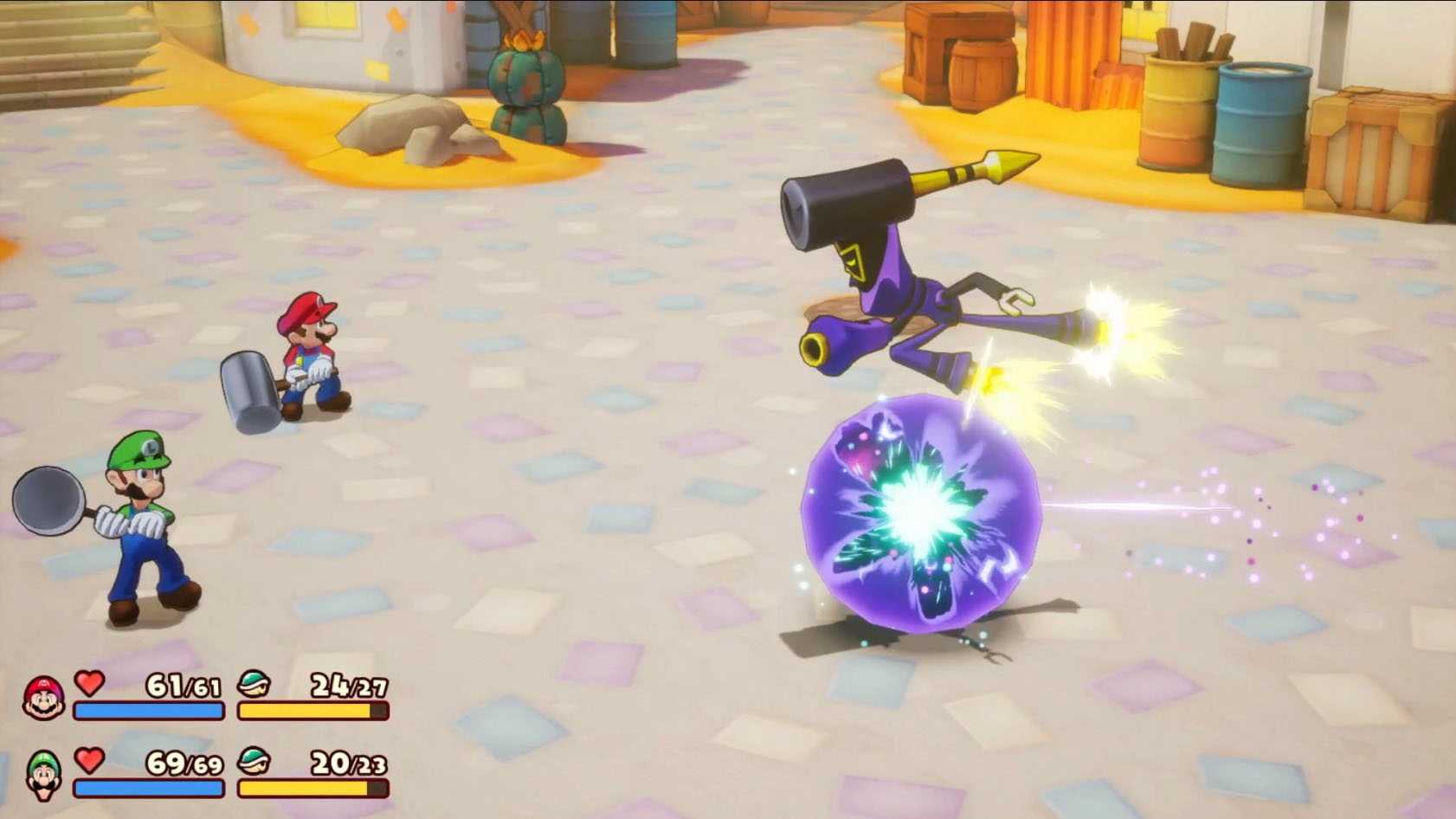 Mario Attacking Mario and Luigi: Brothership Shows Off New Combat and Bros. Attacks