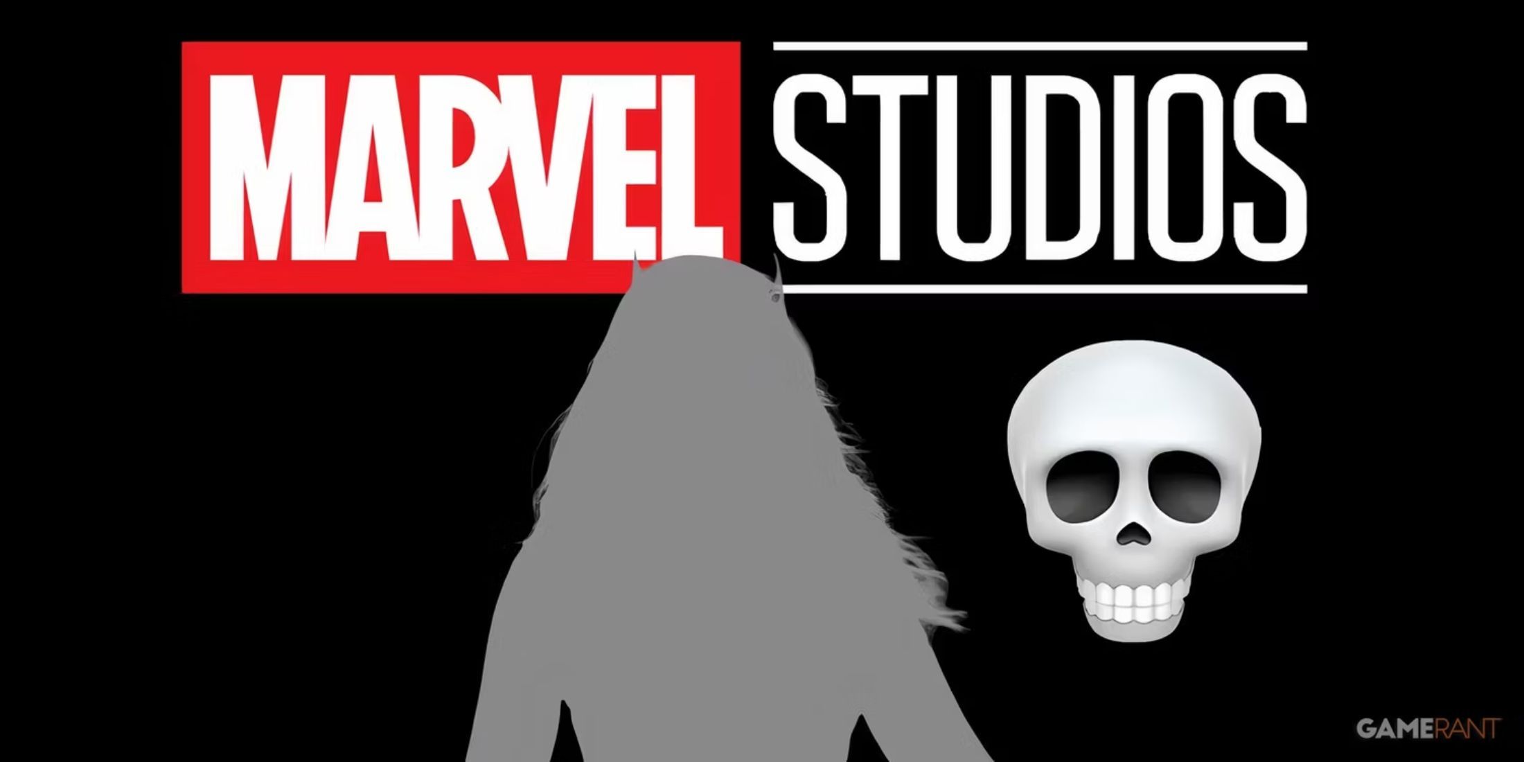 Marvel Studios logo with a shadow of a popular MCU character
