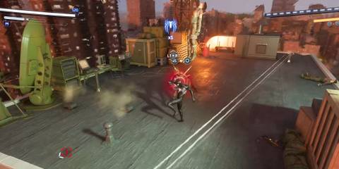 Peter fights enemies in the Symbiote suit in Marvel's Spider-Man 2