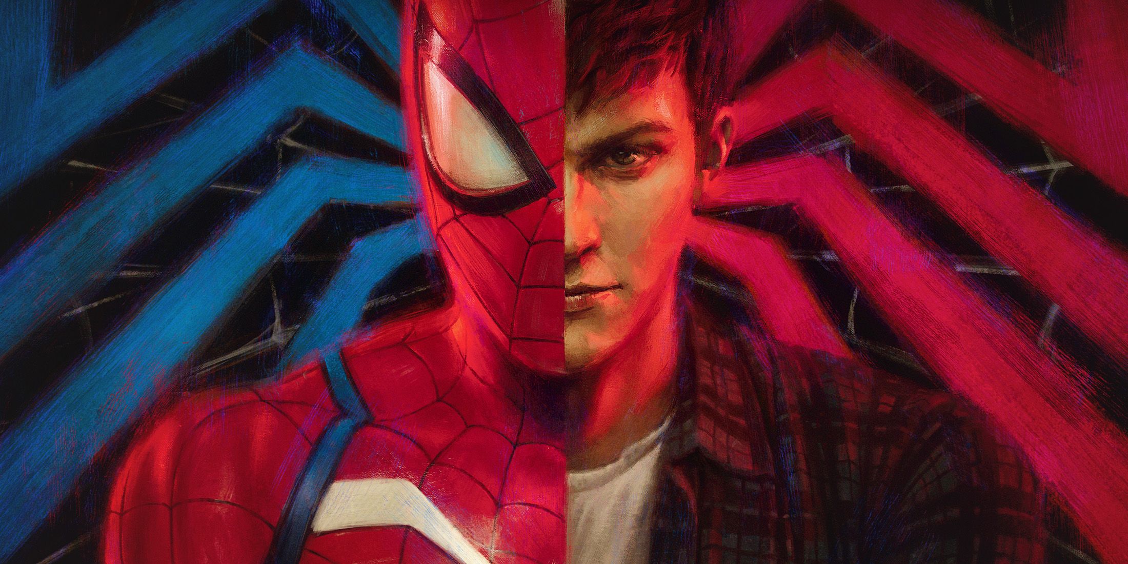 Marvel's Spider-Man 2 The Poster Collection Cover Peter Parker split 2x1 crop