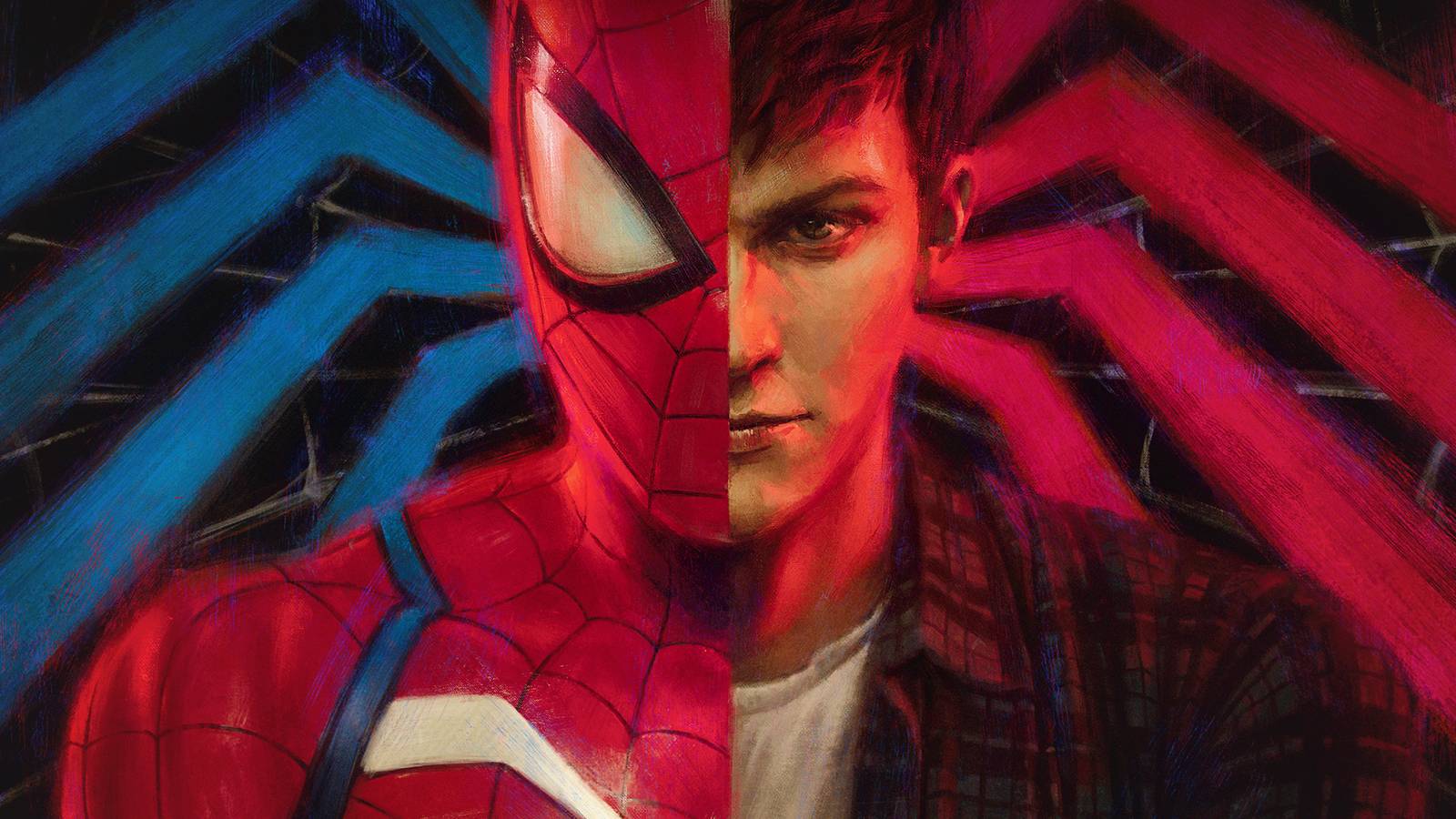 Marvel's Spider-Man 2 The Poster Collection Cover Peter Parker split 2x1 crop