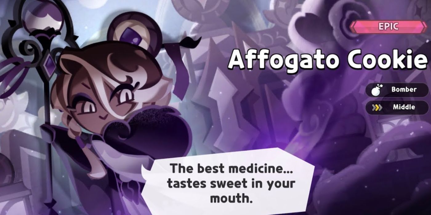 An image of Affogato Cookie, a Bomber Type Cookie from Cookie Run: Kingdom