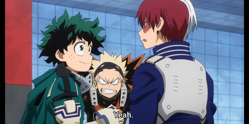 Izuku Midoriya, Shoto Todoroki, And Katsuki Bakugo