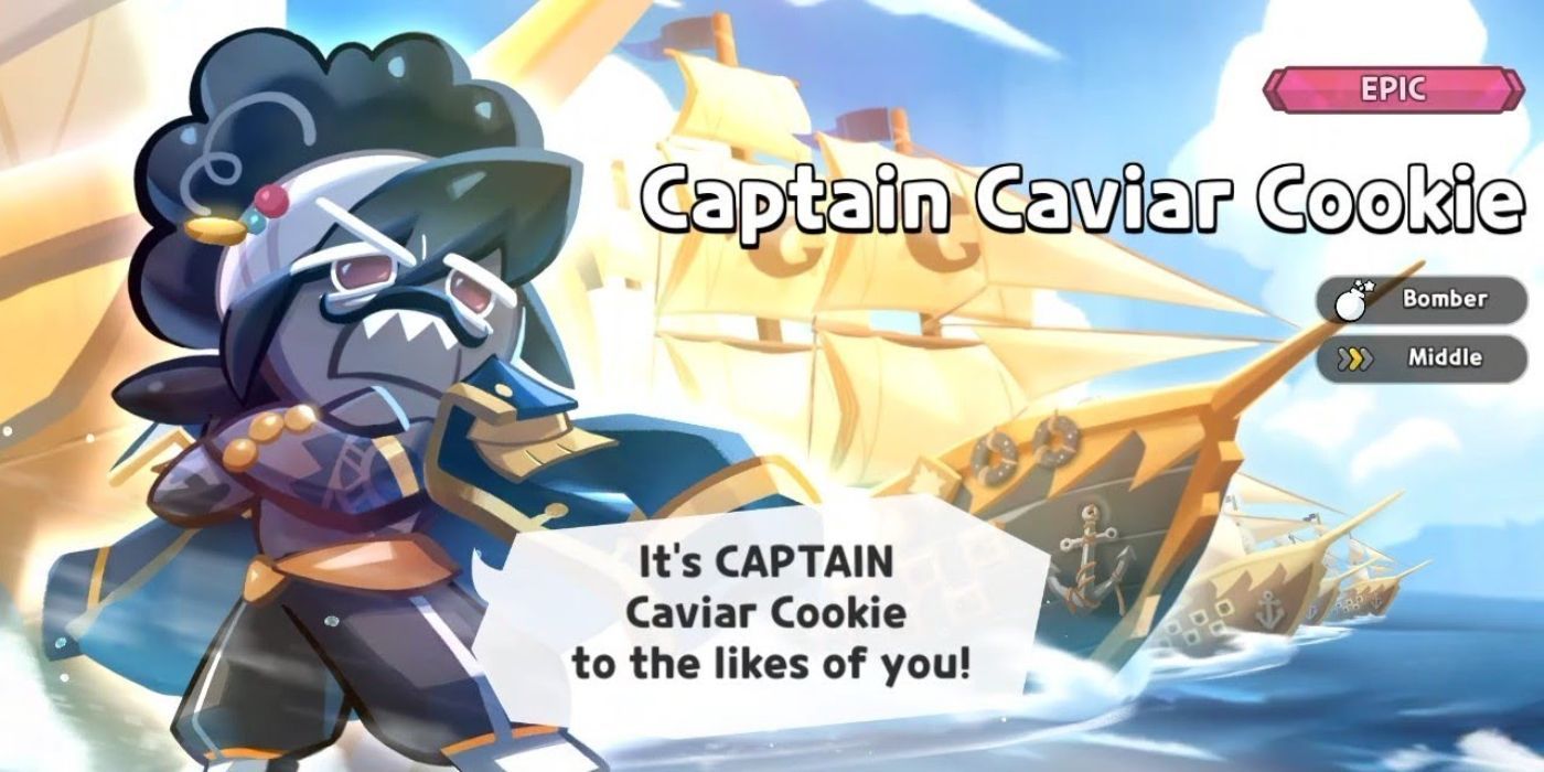 An image of Captain Caviar Cookie, a Bomber Type Cookie from Cookie Run: Kingdom