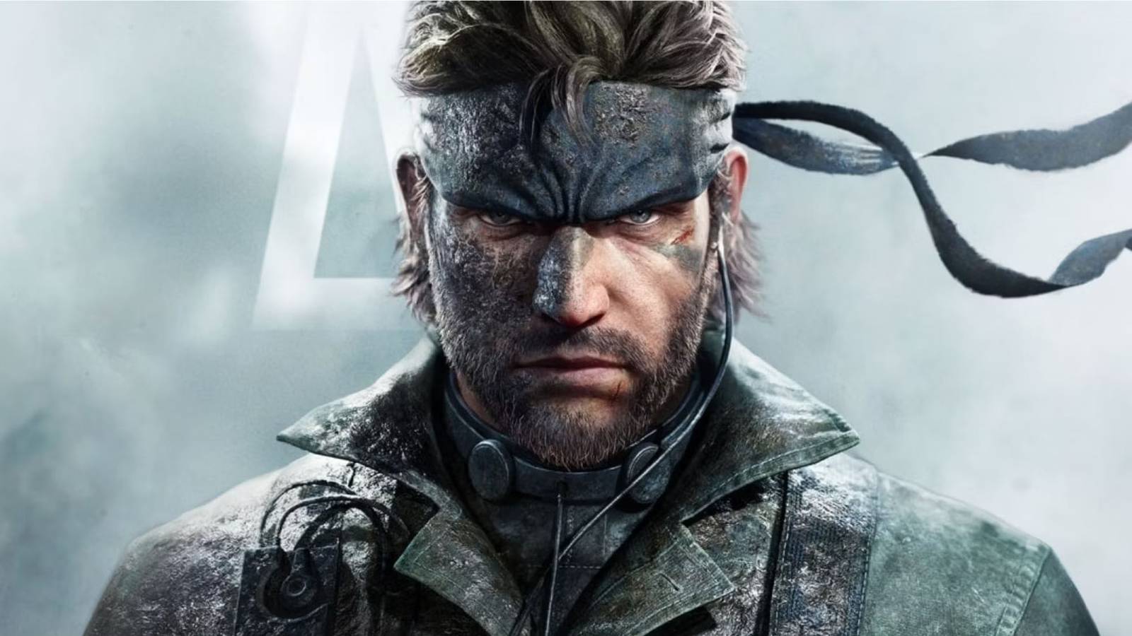 A close-up promotional image of Naked Snake against a foggy background in Metal Gear Solid Delta: Snake Eater.