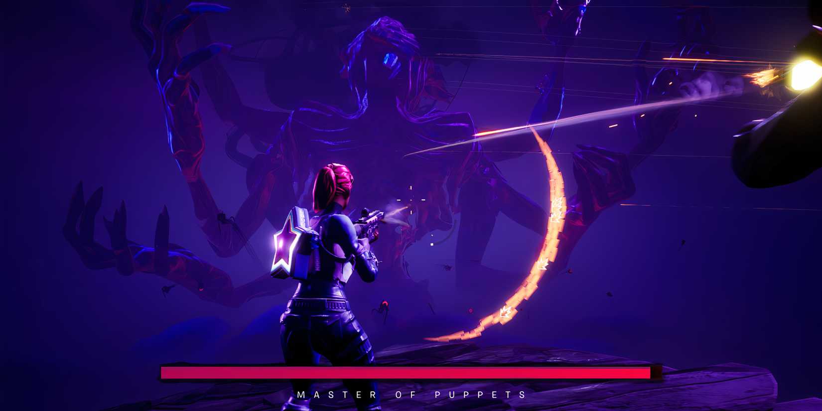 brite bomber skin shooting at master of puppets fortnite