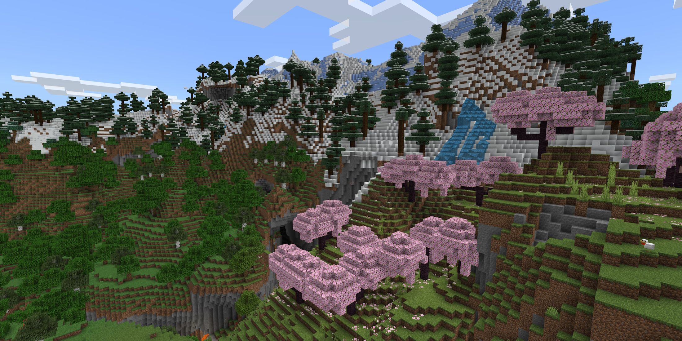 Cherry Blossom biome in Minecraft