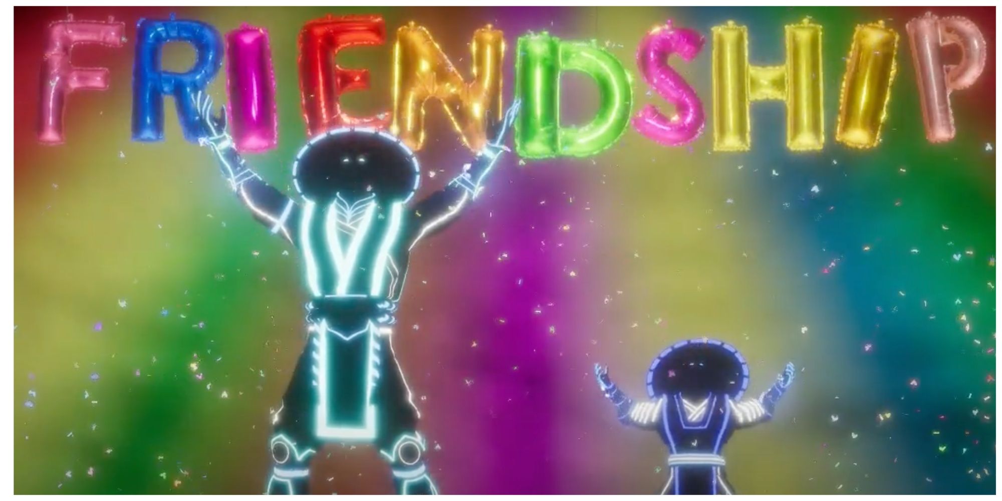Raiden's Friendship; Performing a laser light show with Kidd Thunder, his miniature doppleganger
