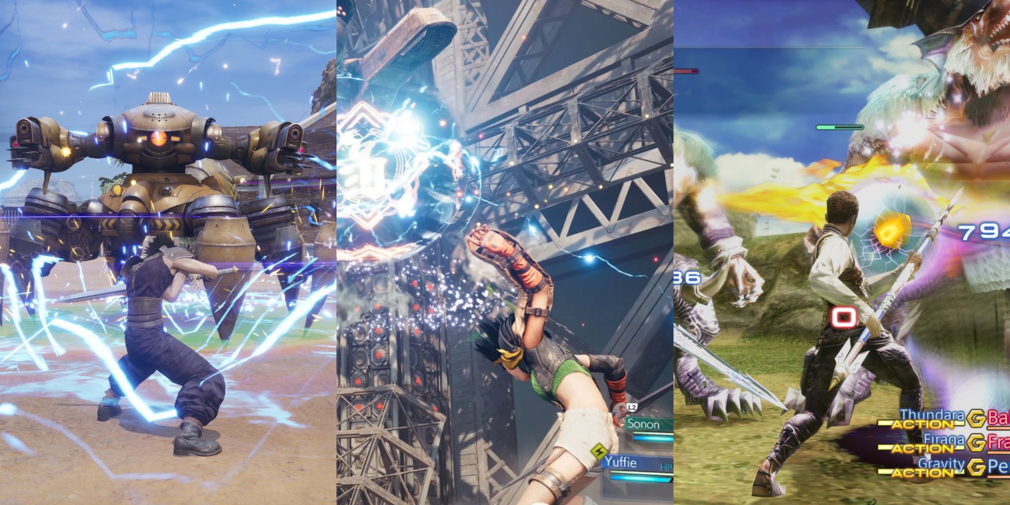 3 final fantasy games and their battle systems in action