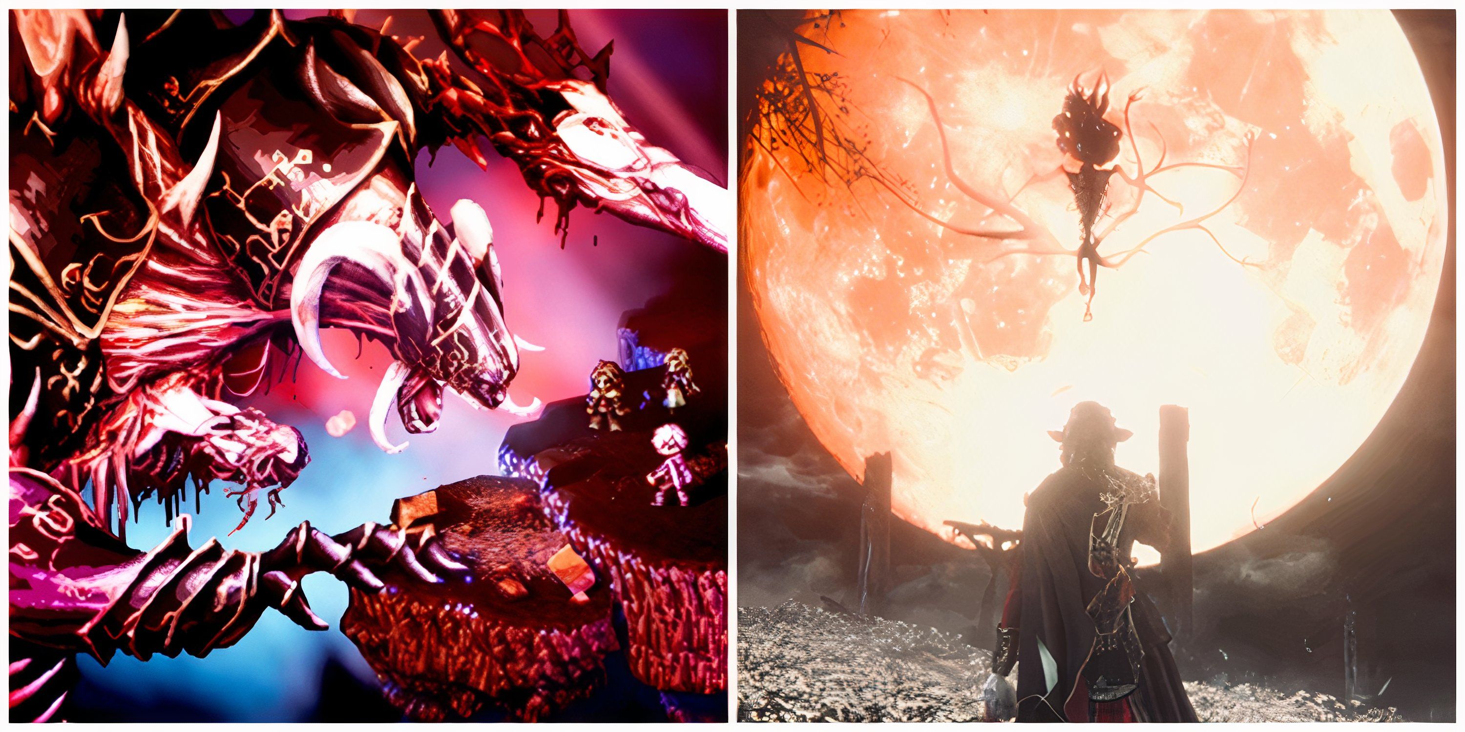 Galdera in Octopath Traveler and Moon Presence in Bloodborne
