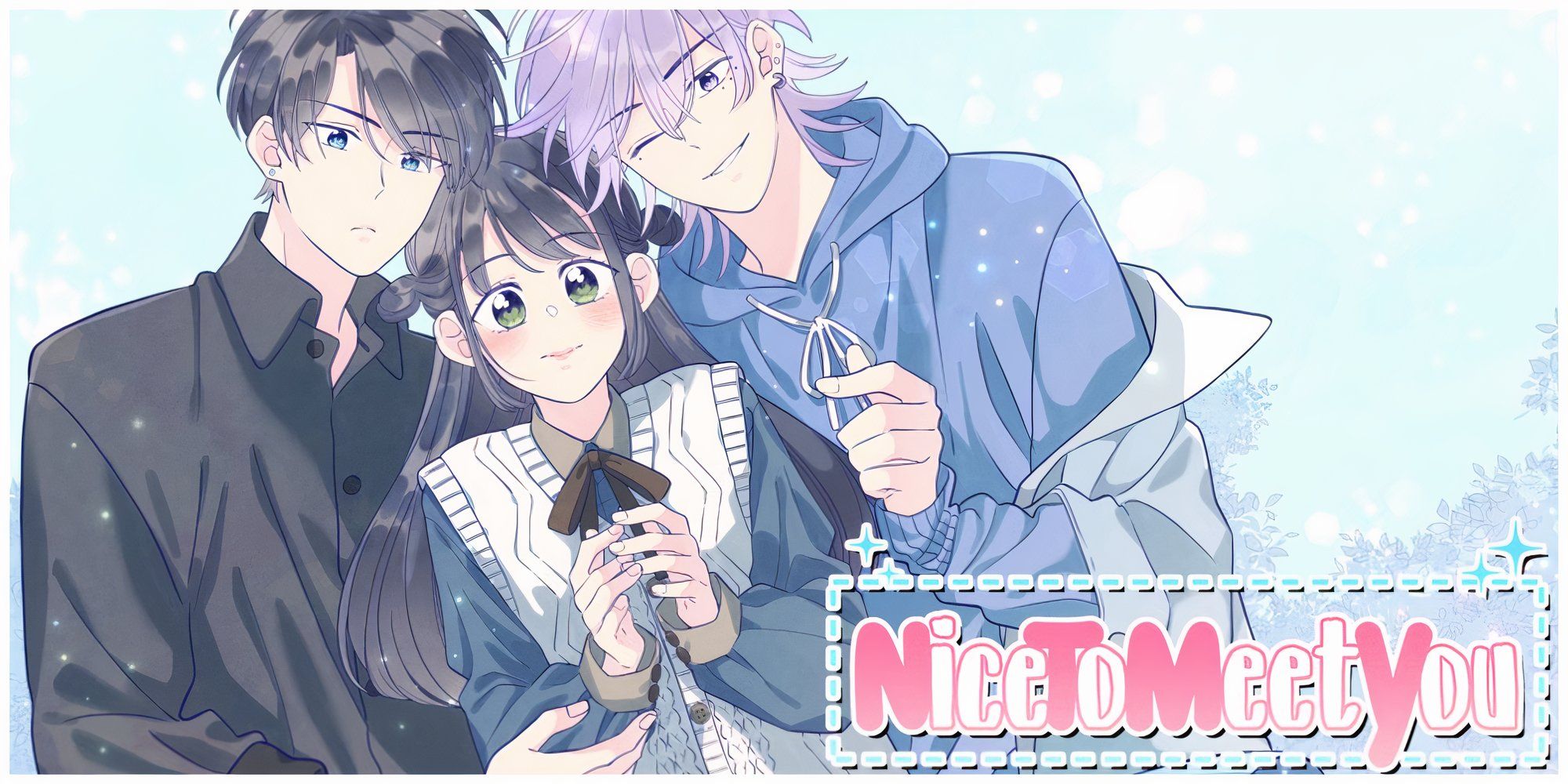 Nice to meet you manhwa with characters Wyn Willow, Mew Appleby, and Daze Page