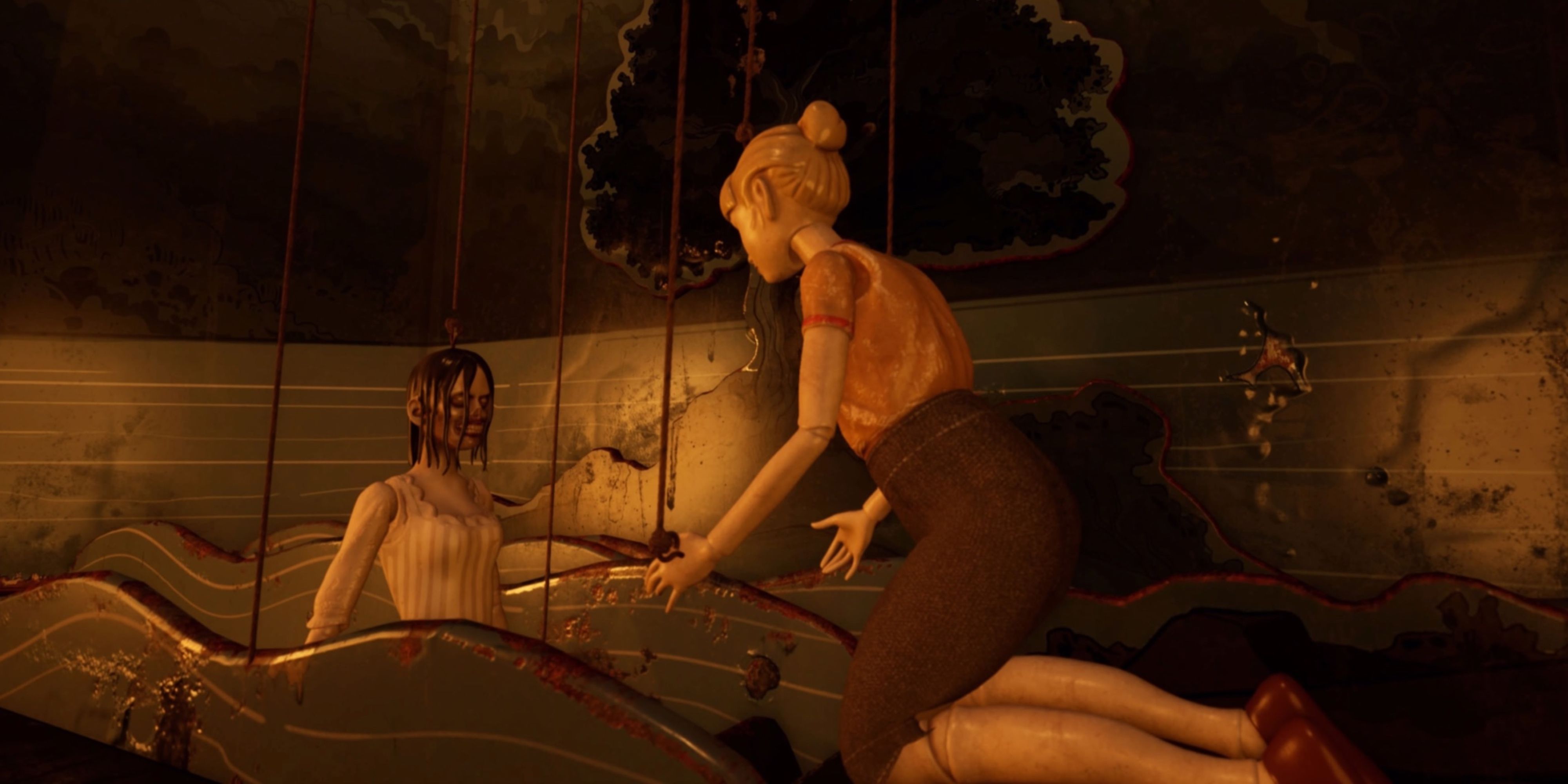 6 Horror Games Set Within A Warzone Two creepy Puppets interact with each other