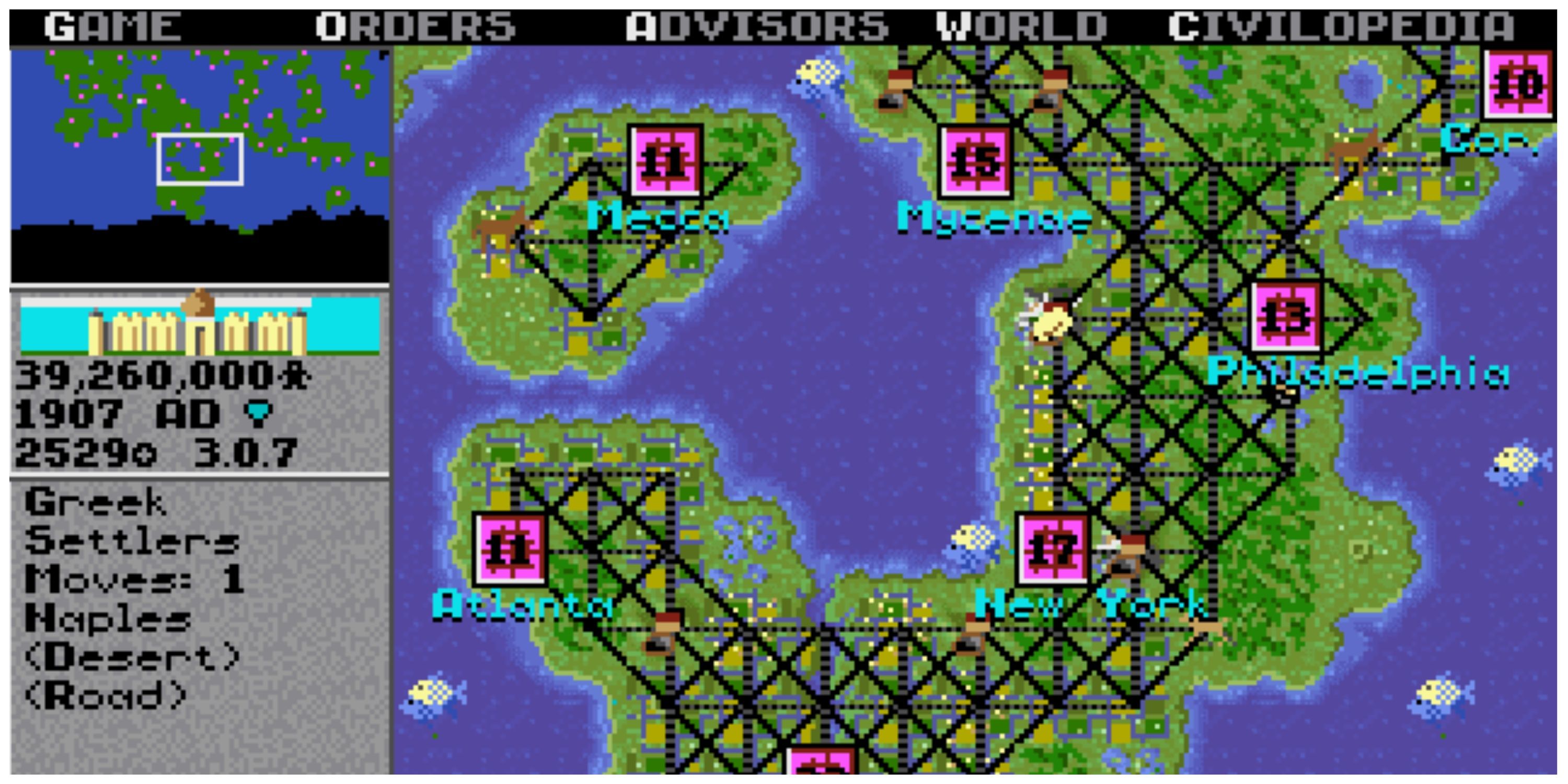 Sid Meier's Civilization - IGDB Screenshot (Map)