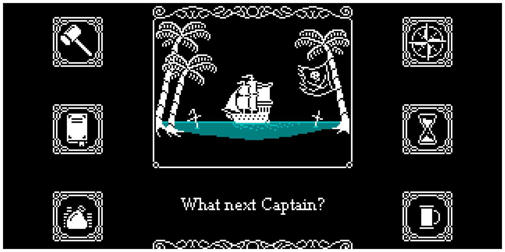 A ship floating near an island in The Caribbean Sail