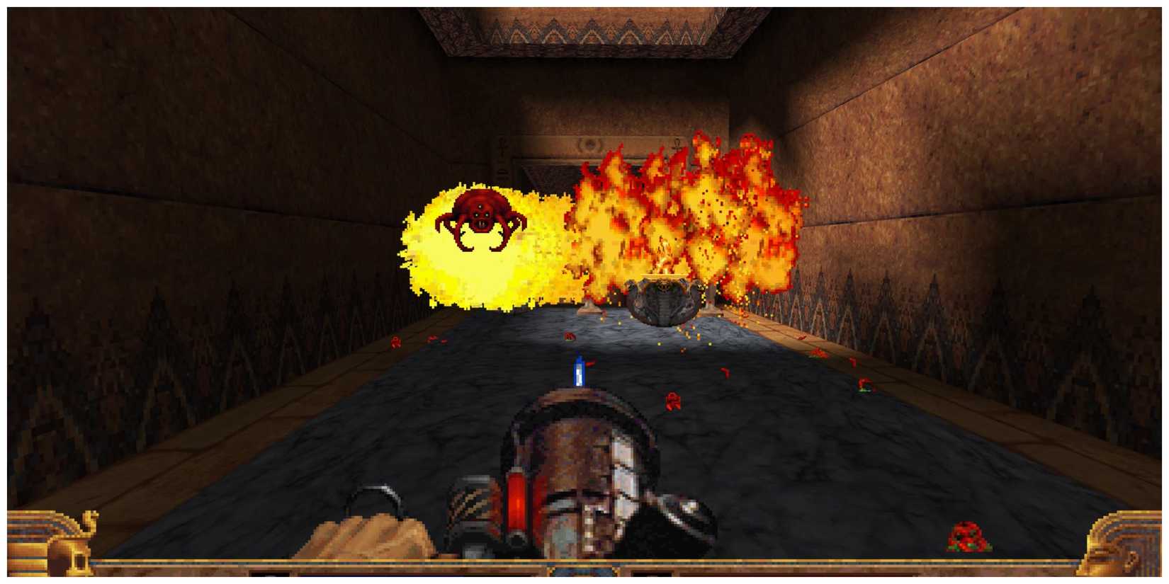 PowerSlave Exhumed - Steam Screenshot (Using The Flamethrower)