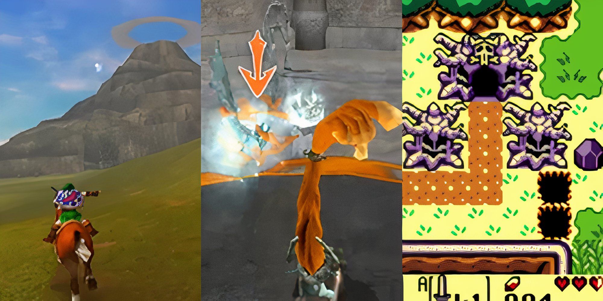 a compilation of 3 zelda games and optional dungeons