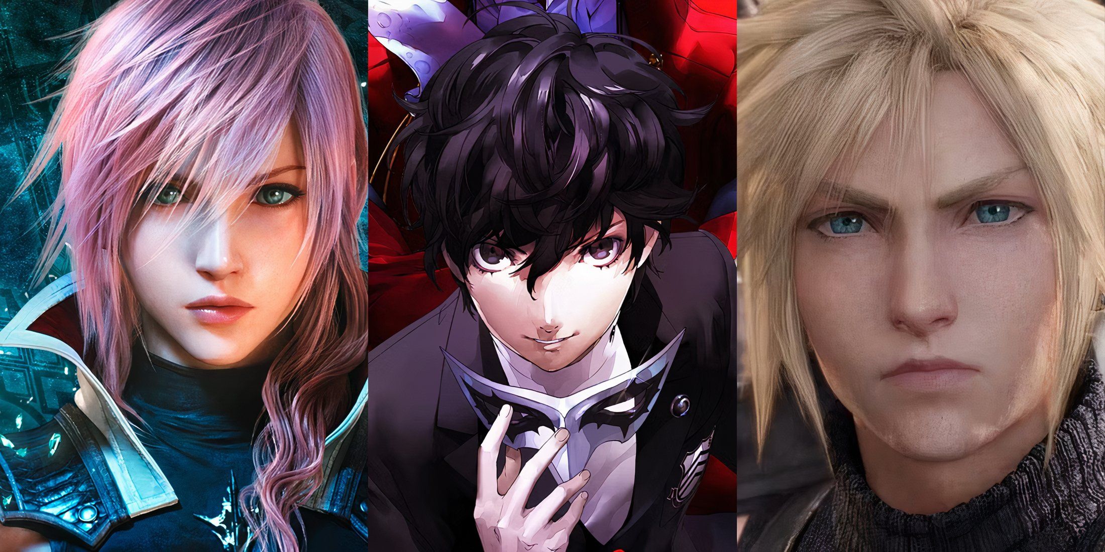 Lightning, Joker and Cloud- protagonists from linear RPG games with little exploration