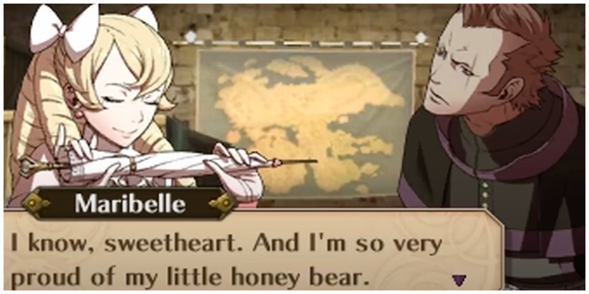 Maribelle talking to Brady, "I know, sweetheart. And I'm so very proud of my little honey bear."