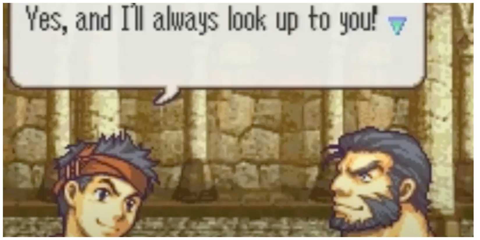 Ross talking to Garcia "Yes, and I'll always look up to you."