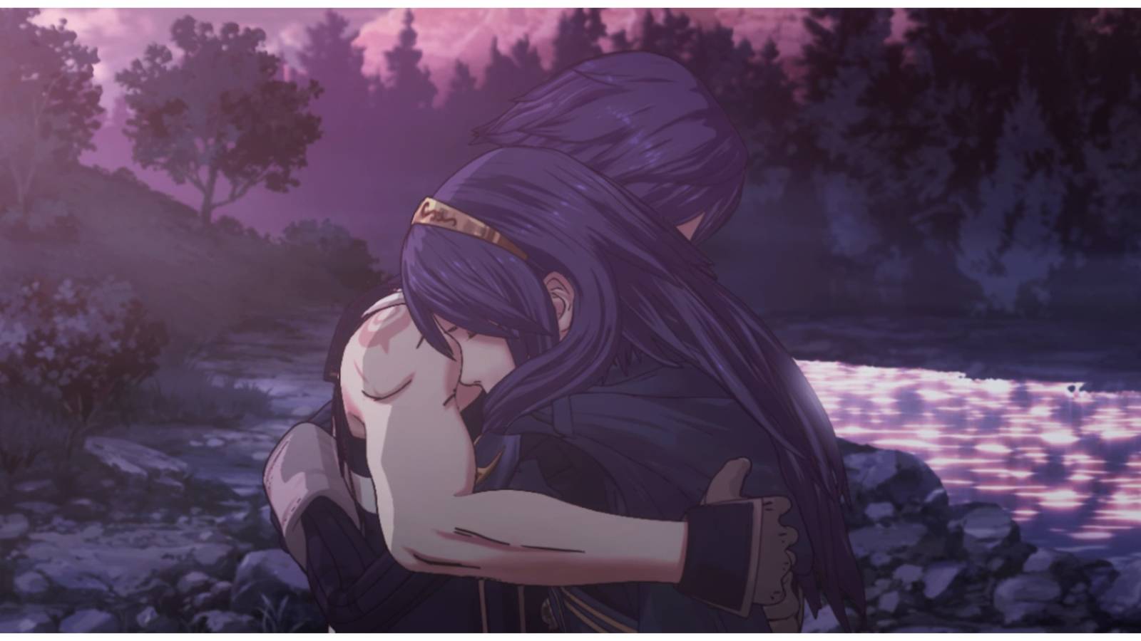 Chrom and Lucina hug