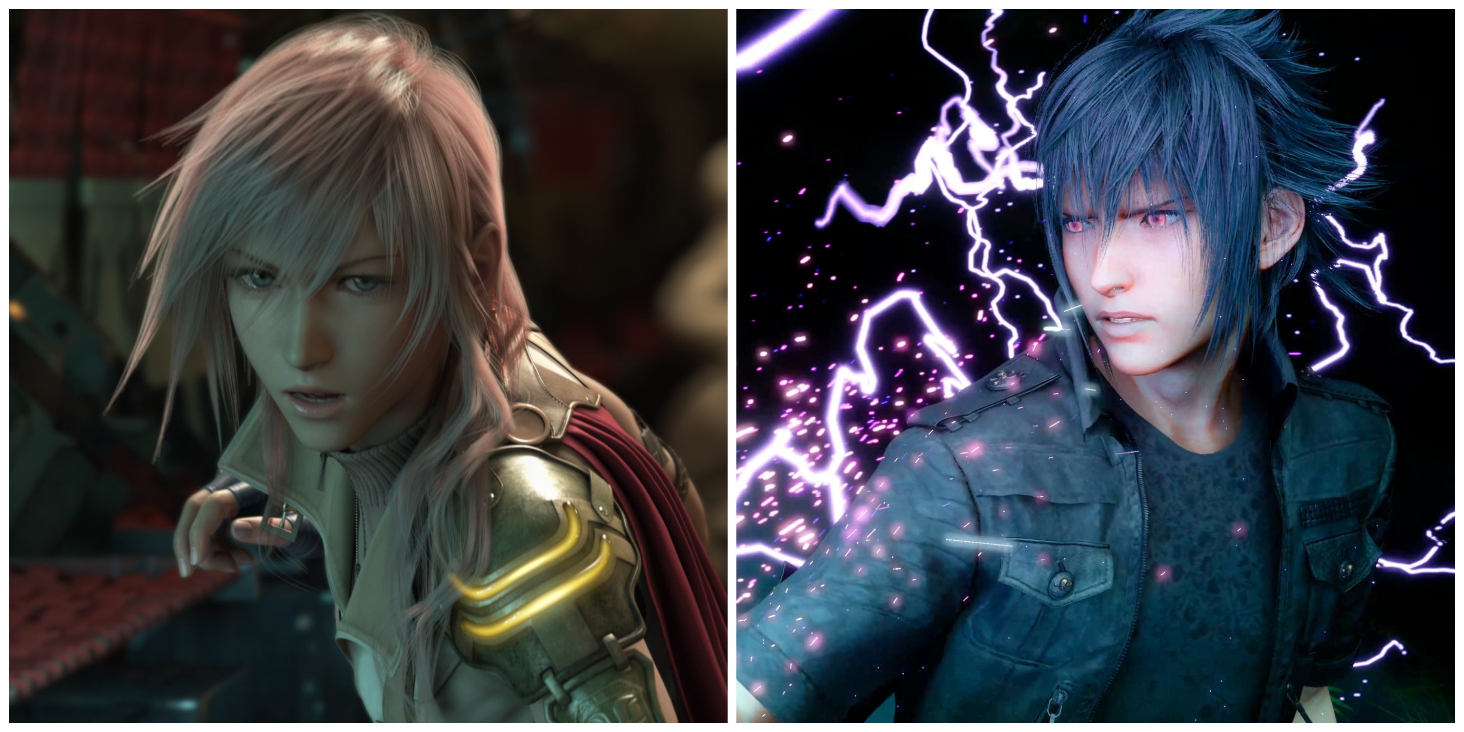 Protagonists of Final Fantasy XIII and Final Fantasy XV