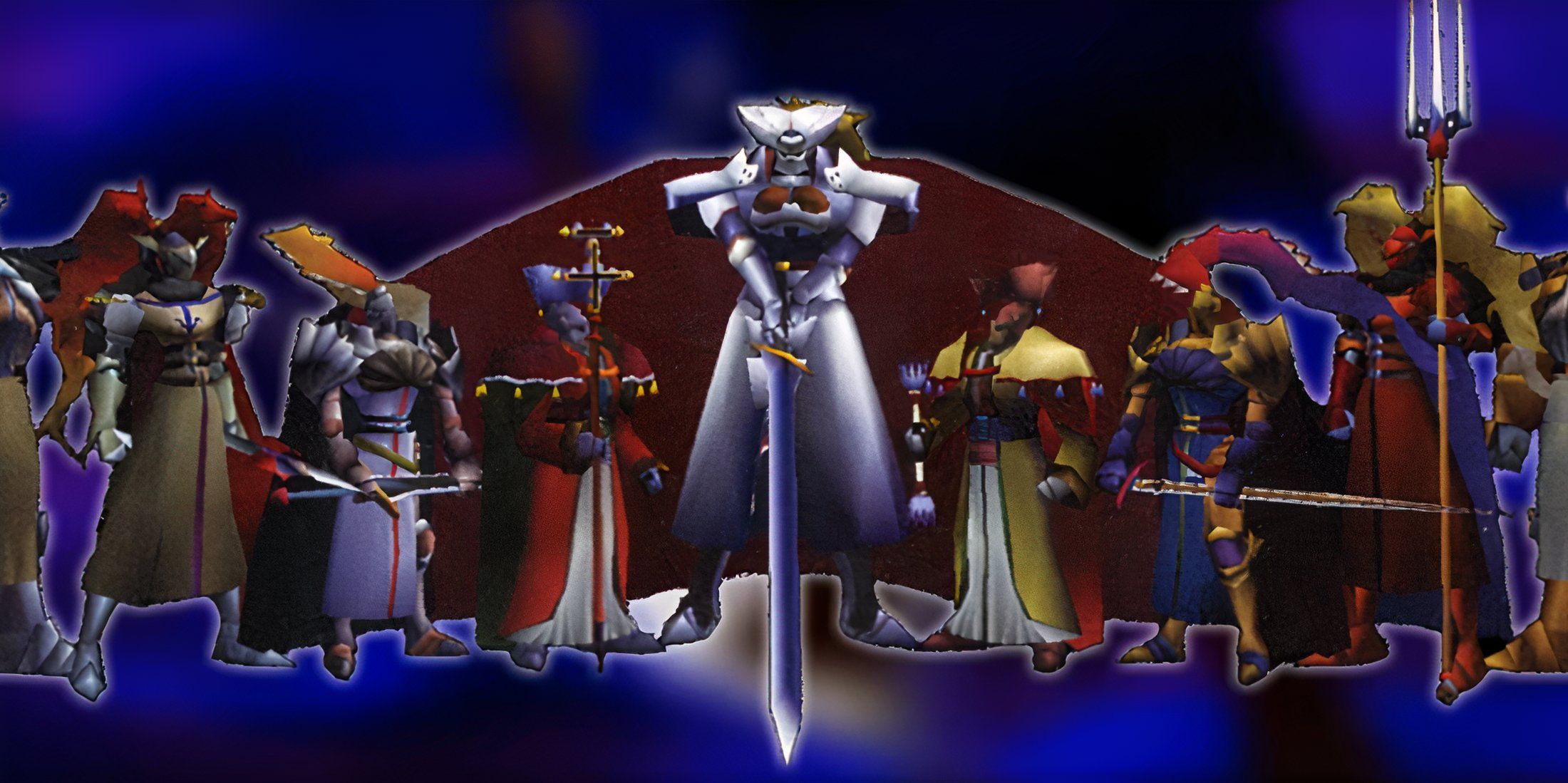 Knights of the round summon attack in Final Fantasy 7