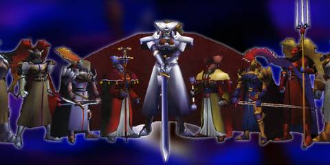 Knights of the round summon attack in Final Fantasy 7