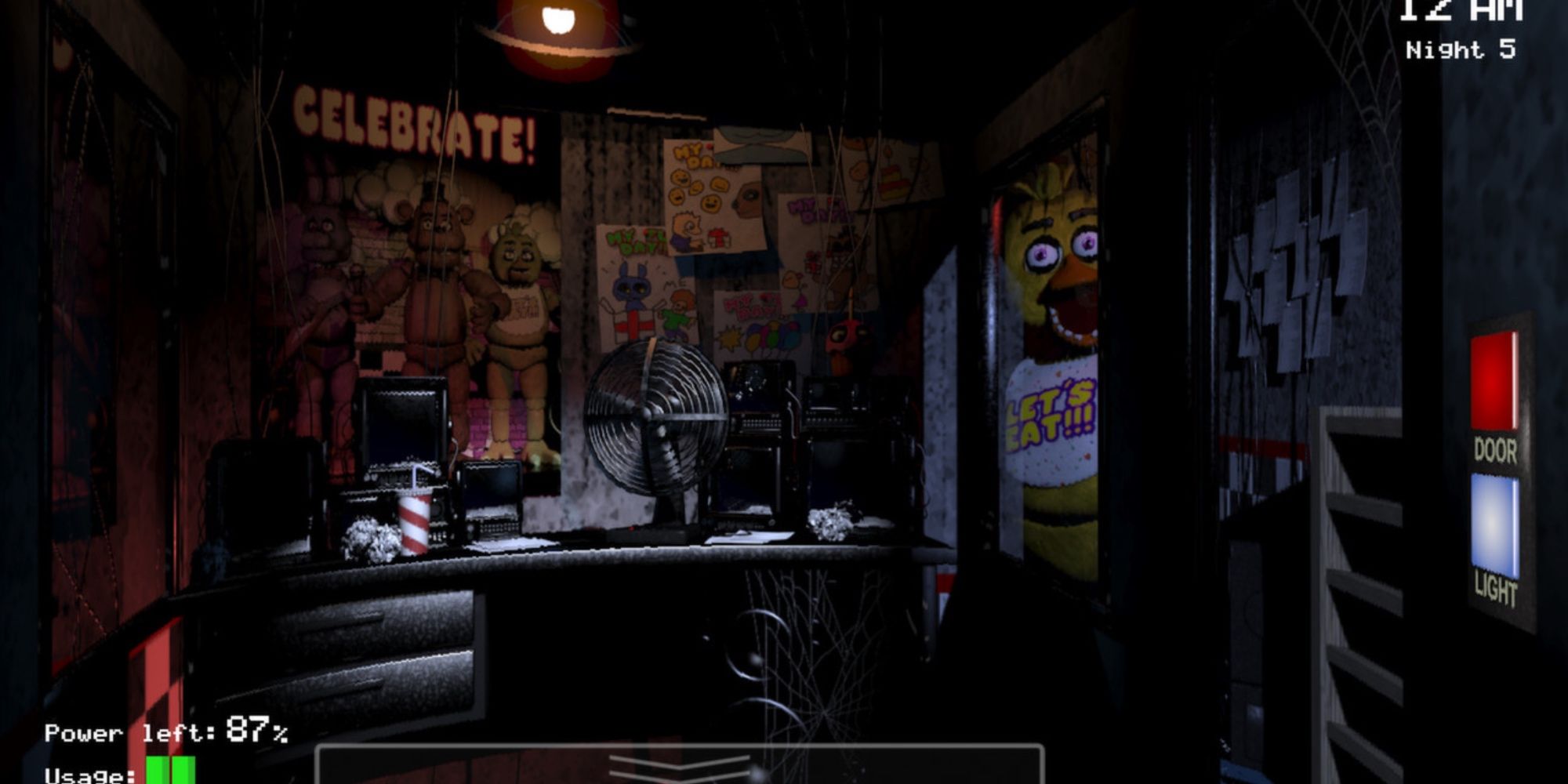7 Best Horror Games For iPads A creepy animation bird looks a the player in the security room