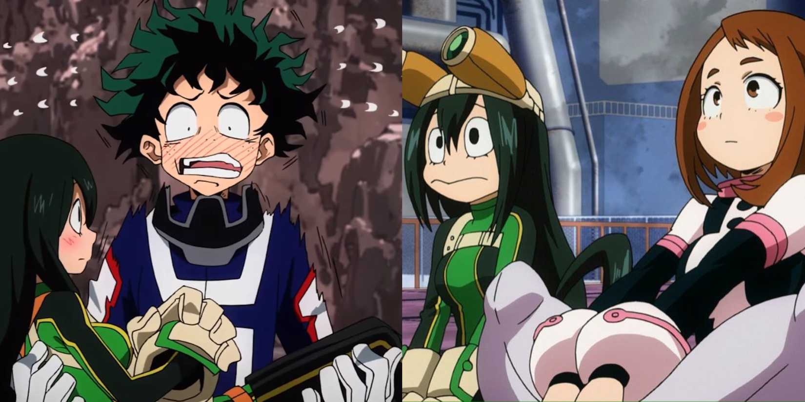 Izuku Midoriya, Tsuyu Asui, And Ochaco Uraraka