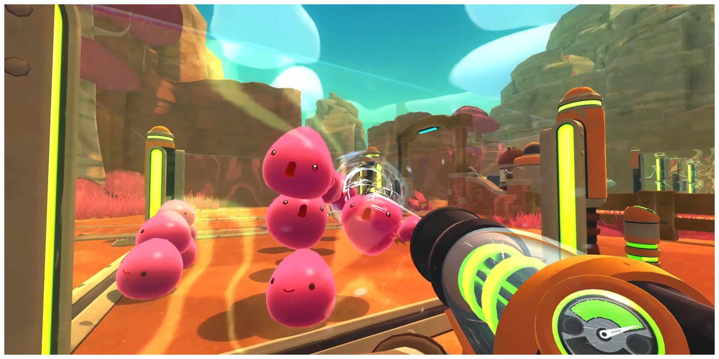 Slime Rancher - Managing A Pen Of Pink Slimes