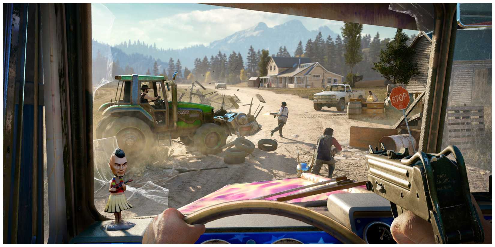 Far Cry 5 - Steam Screenshot (Aiming A Gun While Driving)