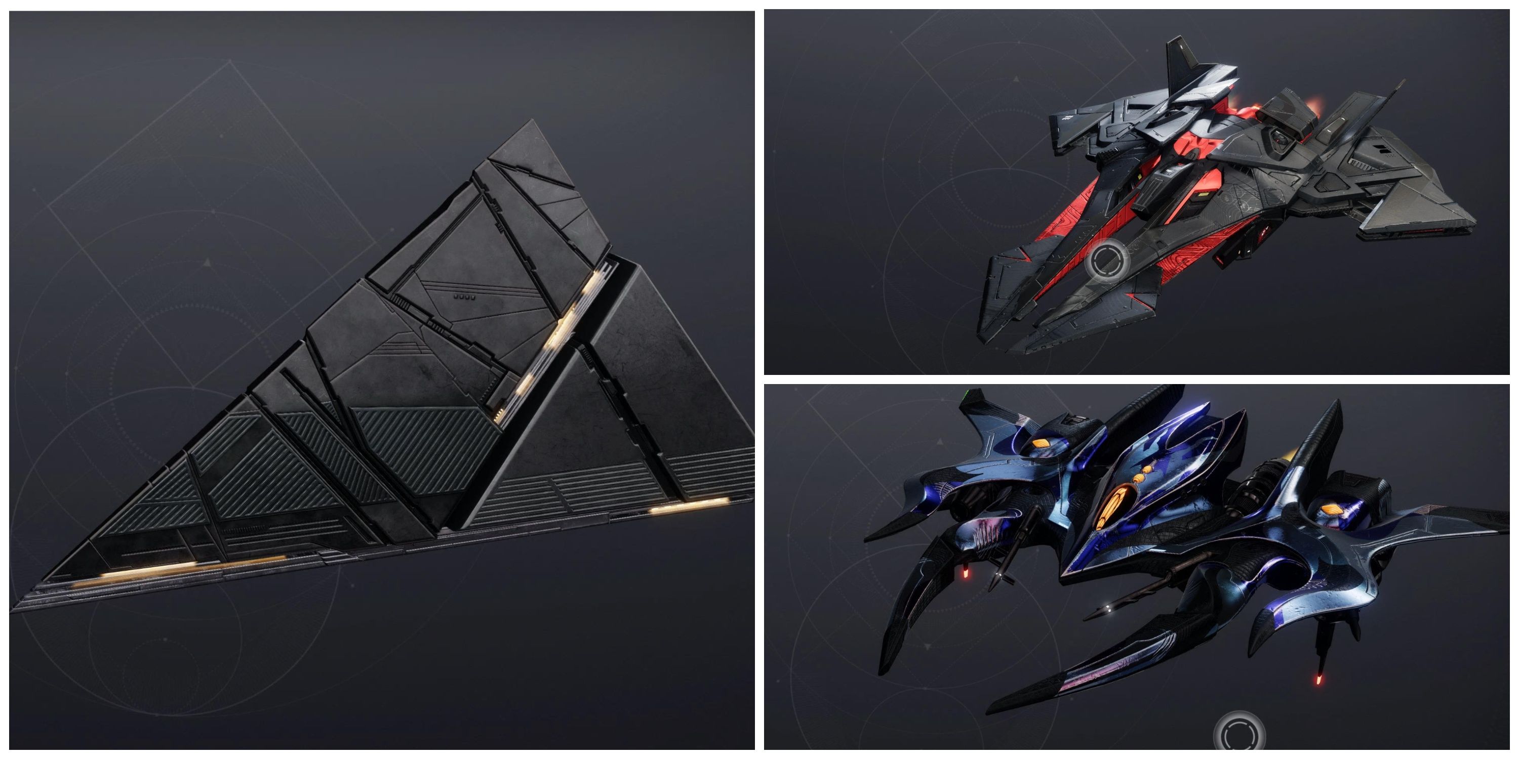 selection of ships from destiny 2